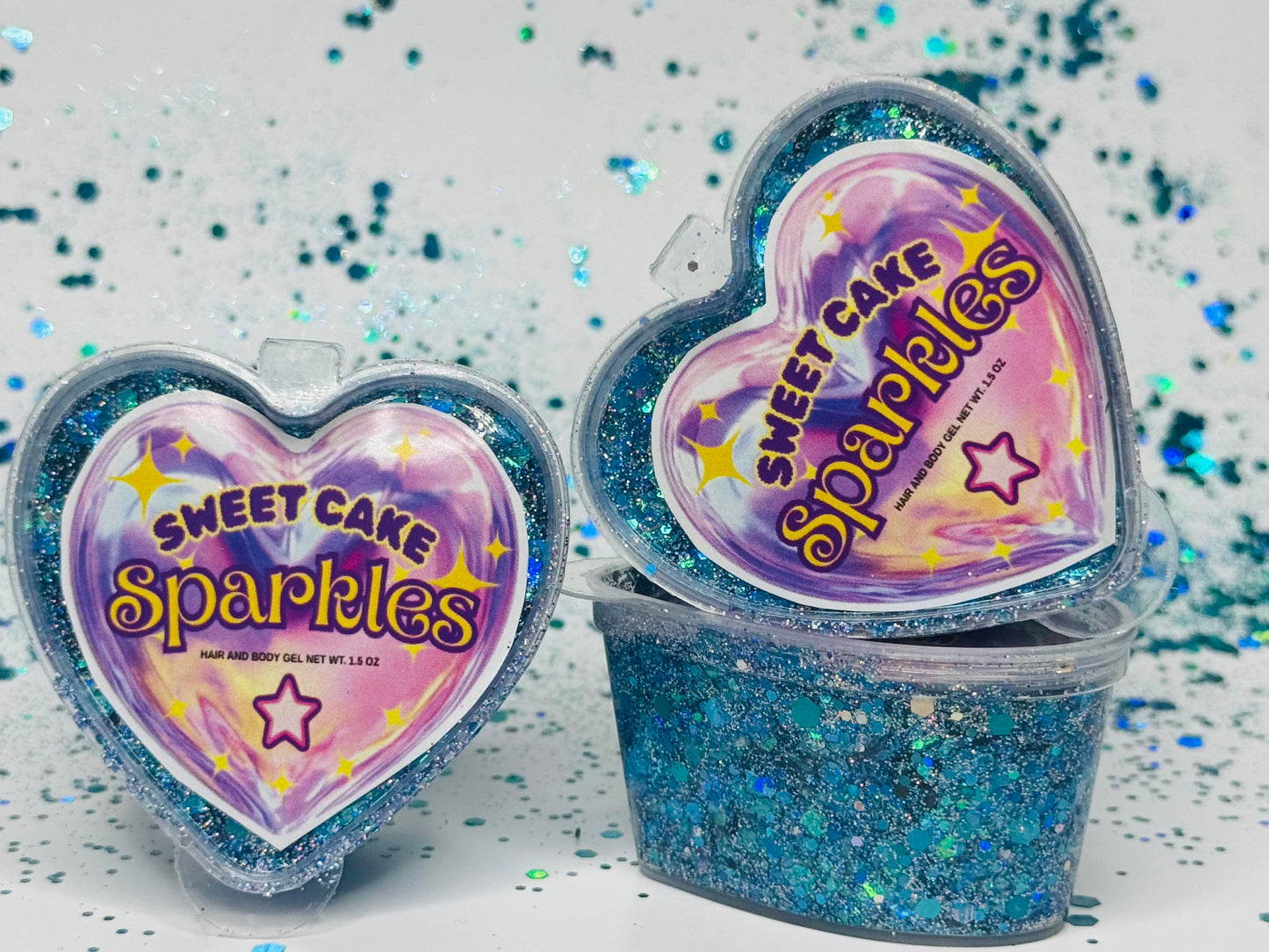 Blue Sweet Cake Sparkles